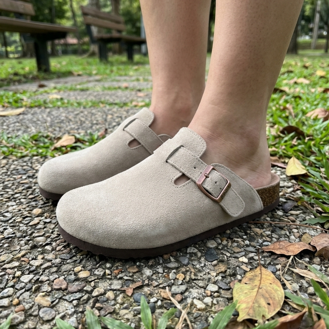 SANDALIAS DE TACÓN BAJO DE ANTE HAVEN