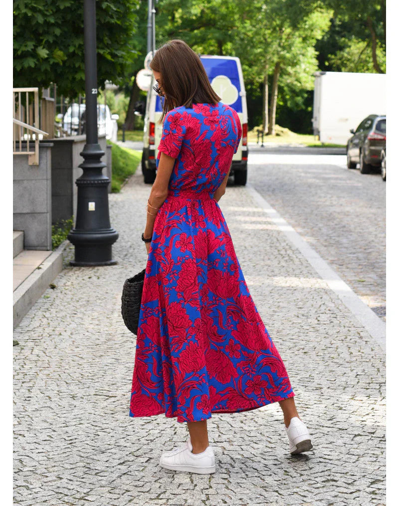 EVA | Vestido Elegante con Escote en V y Cubrimiento de Abdomen