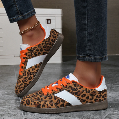 ZAPATILLAS DE ANTE CON ESTAMPADO DE LEOPARDO