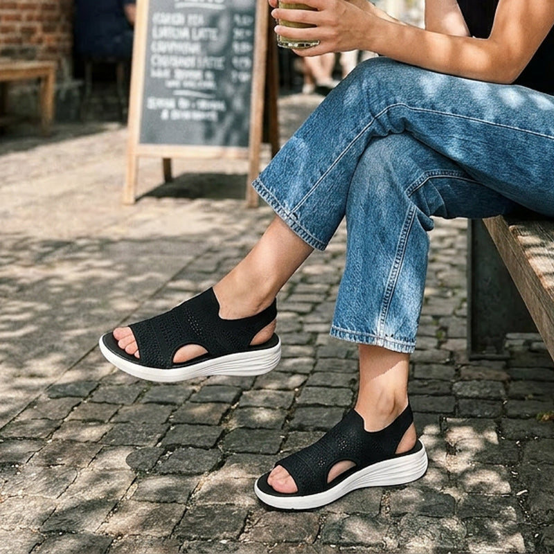 Sandalia transpirable con plataforma